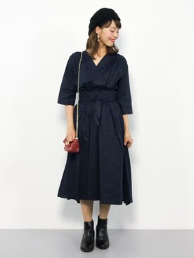 内山陽菜さん（レディース・149cm）の秋コーディネート