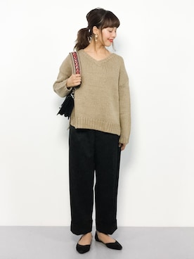 内山陽菜さん(レディース・149cm)の秋コーディネート