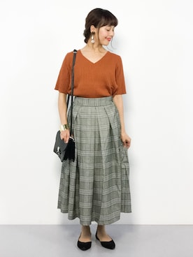 「Luz Llena（ラズレナ）のアイテム」を使った、内山陽菜さん（レディース・149cm）の秋コーディネート