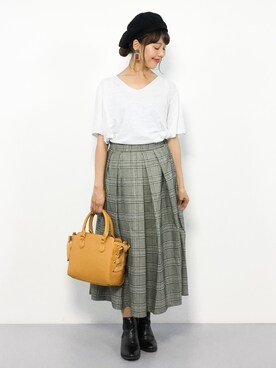 内山陽菜さん（レディース・149cm）の秋コーディネート