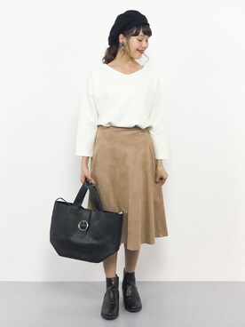 内山陽菜さん（レディース・149cm）の秋コーディネート