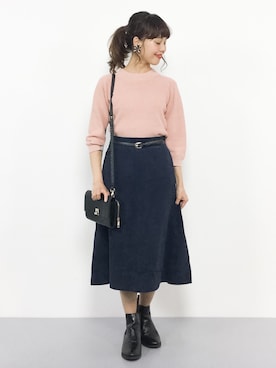 内山陽菜さん（レディース・149cm）の秋コーディネート