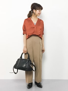 内山陽菜さん（レディース・149cm）の秋コーディネート