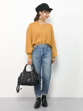 「Spick & Span（スピックアンドスパン）の【FIORELLI 】別注2Wayバッグ◆	（ショルダーバッグ）」を使った、内山陽菜さん（レディース・149cm）の秋コーディネート