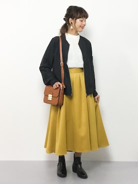 内山陽菜さん（レディース・149cm）の秋コーディネート