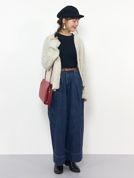 内山陽菜さん（レディース・149cm）の秋コーディネート