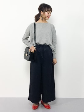 内山陽菜さん（レディース・149cm）の秋コーディネート