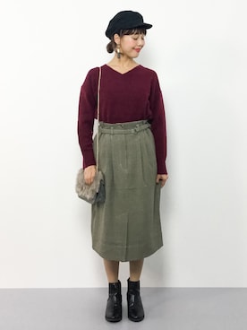 内山陽菜さん(レディース・149cm)の秋コーディネート