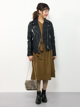 内山陽菜さん(レディース・149cm)の秋コーディネート