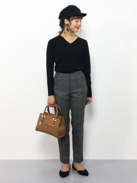 内山陽菜さん（レディース・149cm）の秋コーディネート