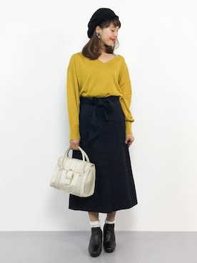 内山陽菜さん(レディース・149cm)の秋コーディネート