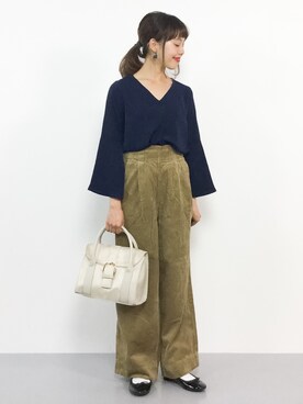 内山陽菜さん(レディース・149cm)の秋コーディネート