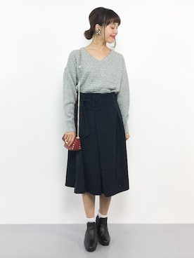 内山陽菜さん（レディース・149cm）の秋コーディネート