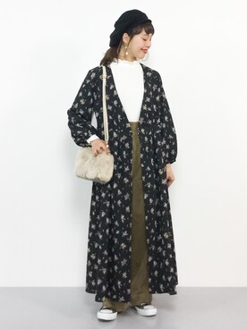 内山陽菜さん（レディース・149cm）の秋コーディネート