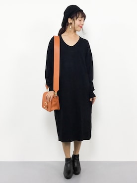 内山陽菜さん（レディース・149cm）の秋コーディネート