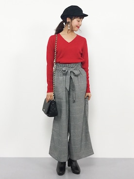 内山陽菜さん(レディース・149cm)の秋コーディネート