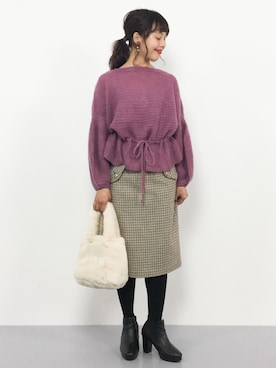 内山陽菜さん（レディース・149cm）の秋コーディネート