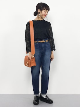 内山陽菜さん（レディース・149cm）の秋コーディネート