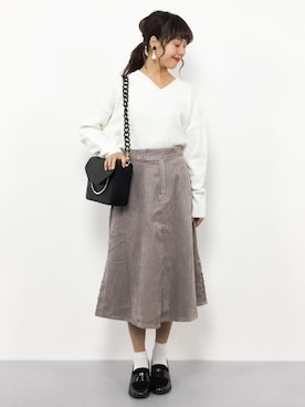 内山陽菜さん（レディース・149cm）の秋コーディネート