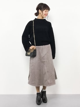 内山陽菜さん（レディース・149cm）の秋コーディネート