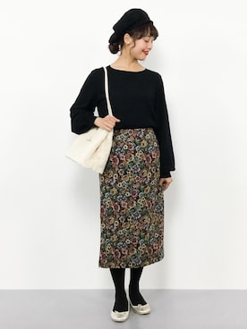 内山陽菜さん（レディース・149cm）の秋コーディネート