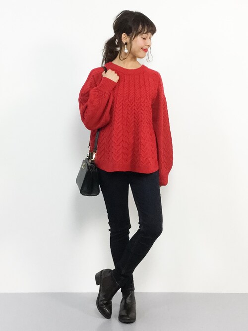 内山陽菜 Zozotown Natural Beauty Basicのニット セーターを使ったコーディネート Wear