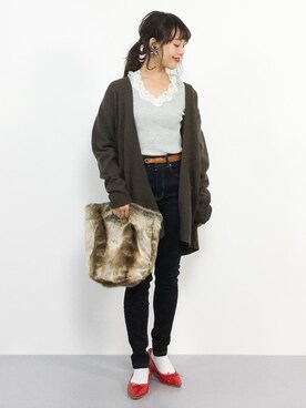 内山陽菜さん（レディース・149cm）の秋コーディネート