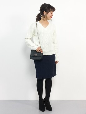 内山陽菜さん（レディース・149cm）の秋コーディネート