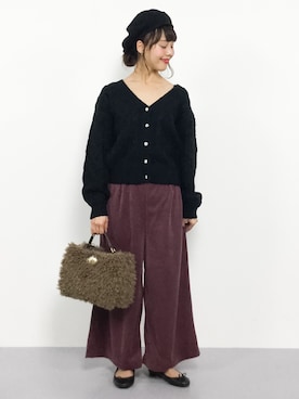 内山陽菜さん（レディース・149cm）の秋コーディネート