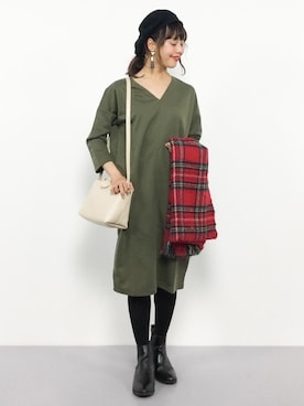 内山陽菜さん（レディース・149cm）の秋コーディネート