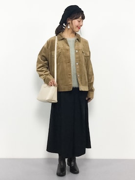 内山陽菜さん（レディース・149cm）の秋コーディネート