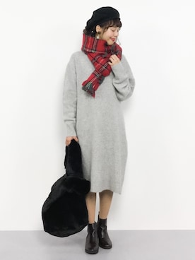 内山陽菜さん（レディース・149cm）の秋コーディネート