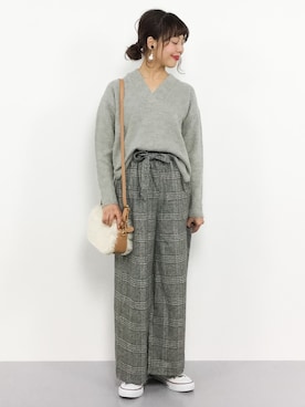 内山陽菜さん（レディース・149cm）の秋コーディネート