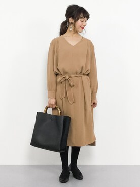 内山陽菜さん（レディース・149cm）の秋コーディネート