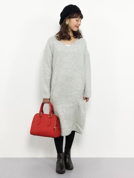 B Ming By Beams ビーミングバイビームス の ビーミング By ビームス ヤク混 Vネック ニットワンピース 17aw ワンピース Wear