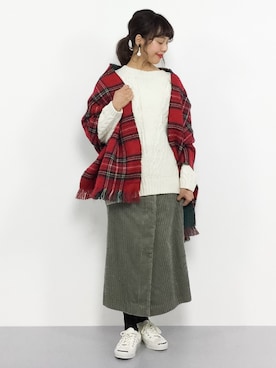 内山陽菜さん（レディース・149cm）の秋コーディネート