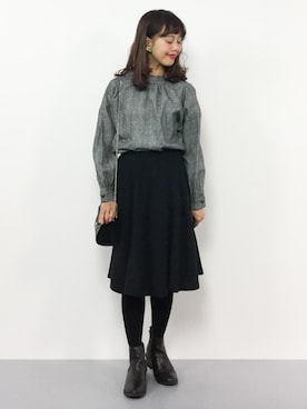 内山陽菜さん（レディース・149cm）の秋コーディネート