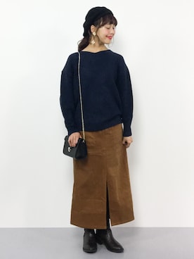 内山陽菜さん（レディース・149cm）の秋コーディネート