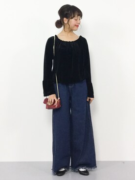 内山陽菜さん（レディース・149cm）の秋コーディネート