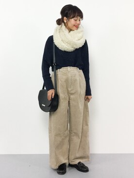 「Luz Llena（ラズレナ）のアイテム」を使った、内山陽菜さん（レディース・149cm）の秋コーディネート
