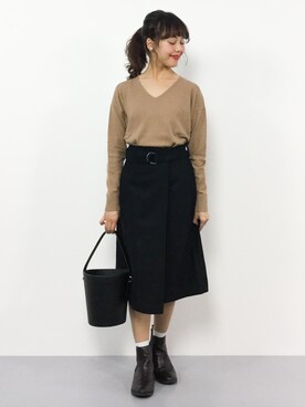 内山陽菜さん（レディース・149cm）の秋コーディネート