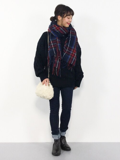 内山陽菜 Zozotown Lowrys Farmのストール スヌードを使ったコーディネート Wear