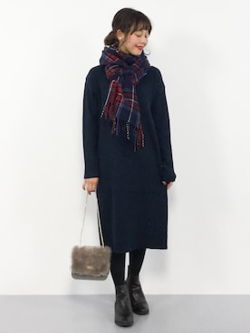 内山陽菜さん(レディース・149cm)の秋コーディネート