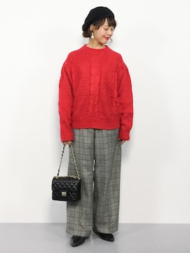 内山陽菜さん（レディース・149cm）の秋コーディネート