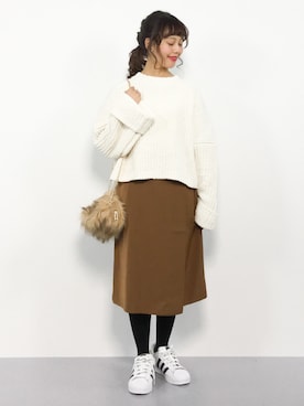 内山陽菜さん（レディース・149cm）の秋コーディネート