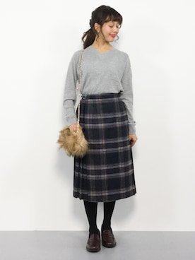 内山陽菜さん（レディース・149cm）の秋コーディネート