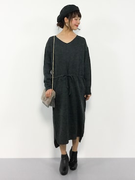 内山陽菜さん(レディース・149cm)の秋コーディネート