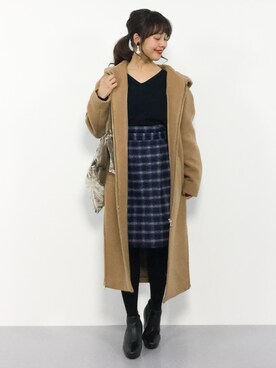 内山陽菜さん（レディース・149cm）の秋コーディネート