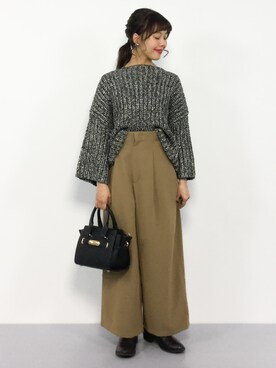 内山陽菜さん（レディース・149cm）の秋コーディネート