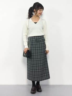 内山陽菜さん（レディース・149cm）の冬コーディネート